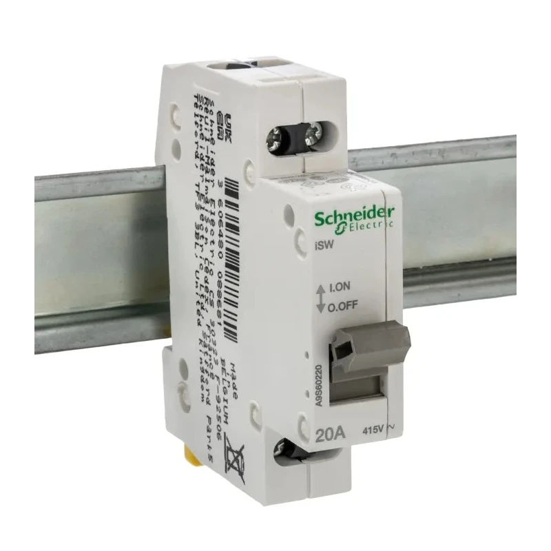Schneider Electric 2-Pole DIN Rail Isolator Switch IP40 20A ISW Series A9S60220
