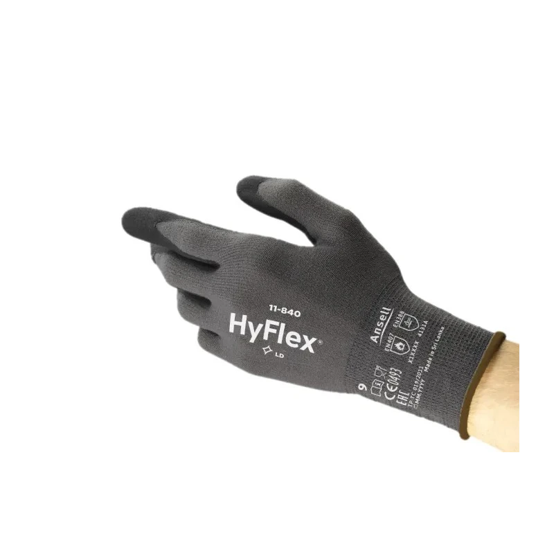 Ansell Grey Nylon, Spandex Work Gloves with Nitrile Coating Size 10 24 Gloves 11840100