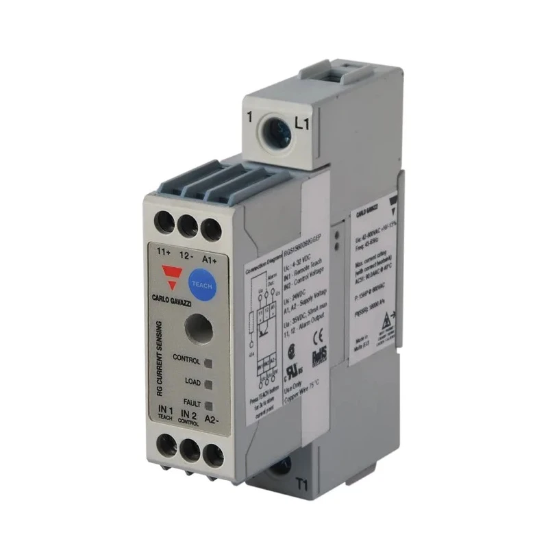 Carlo Gavazzi Solid State Relay DIN Rail Mount 90 A Load 600 V AC Load 32 V DC Control RGS1S