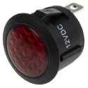RS PRO Red Panel Mount Indicator 12V dc Flush Bezel Black Nylon Body 793-2553