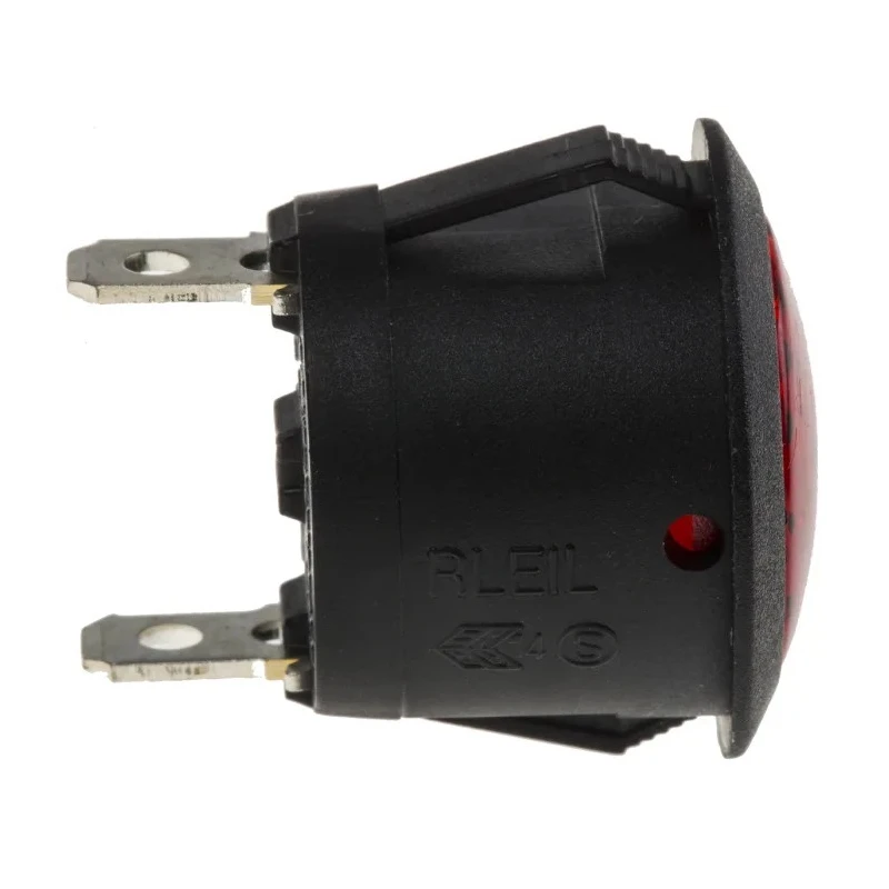 RS PRO Red Panel Mount Indicator 12V dc Flush Bezel Black Nylon Body 793-2553