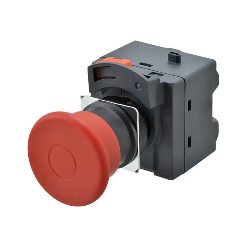 Omron Emergency Stop Push Button 22 mm Panel Mount, 2 NC/1 NO Contacts, Turn Reset Actuation, IP69K, IP65 A22NE-M-PD12-N