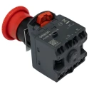 Omron Emergency Stop Push Button 22 mm Panel Mount, 2 NC/1 NO Contacts, Turn Reset Actuation, IP69K, IP65 A22NE-M-PD12-N