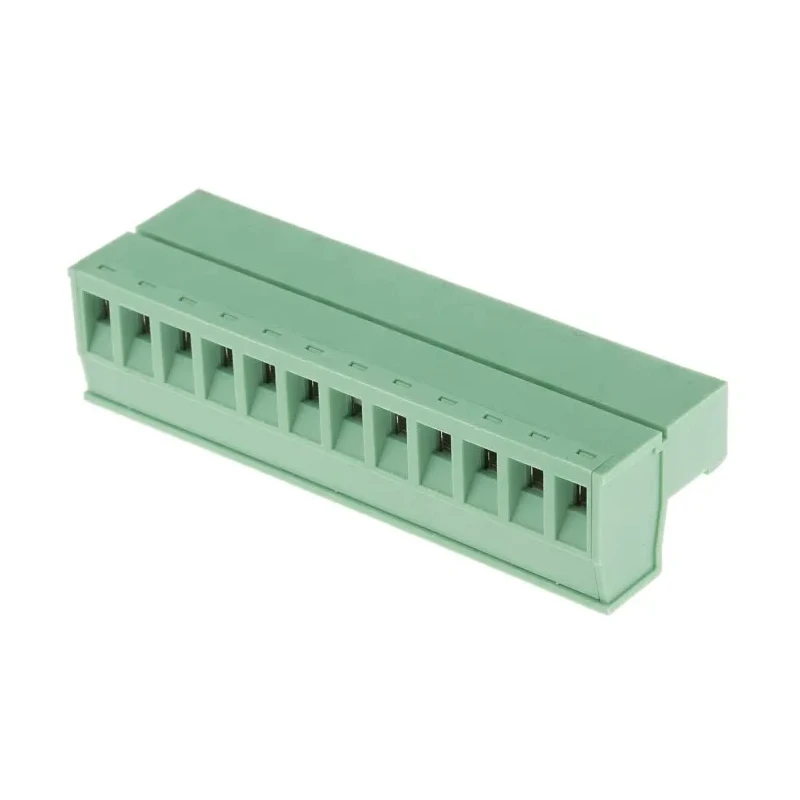 RS PRO Pluggable Terminal Block 12-Contact 5.08 mm Pitch 1 Row Green Polyamide Housing Male Connector 300V 12A 790-0809