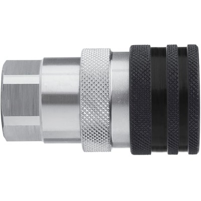 CEJN Steel Hydraulic Quick Connect Coupling Female G 1 in, Zinc Plated, Nitrile Rubber Seal, 250 bar C105251239