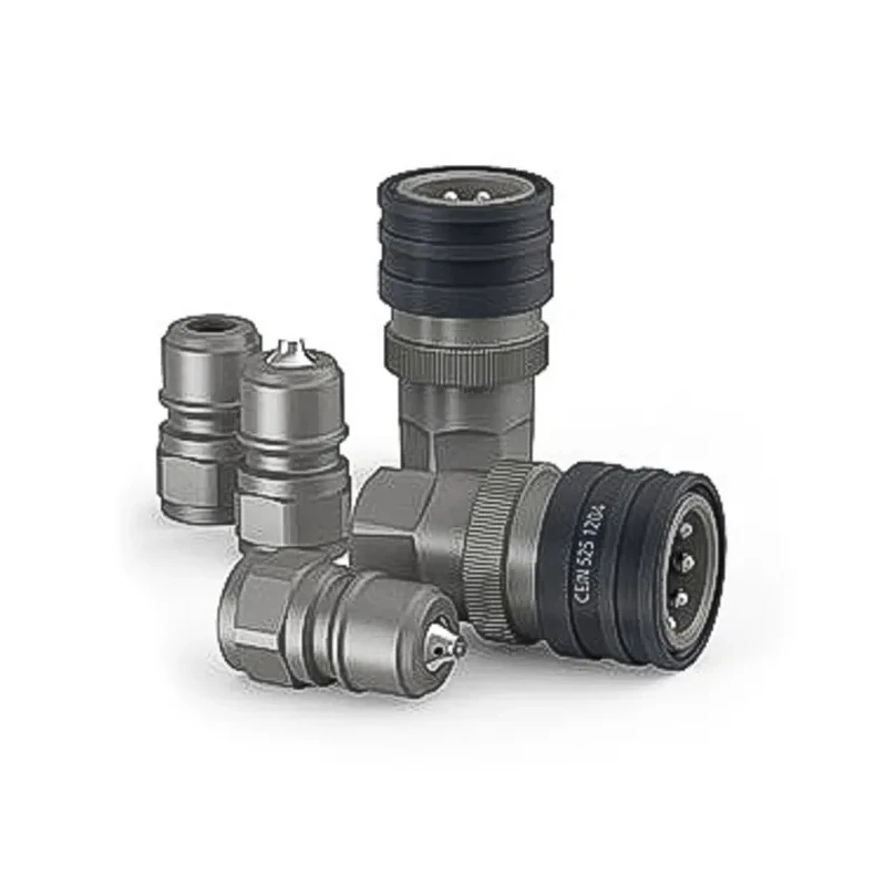 CEJN Steel Hydraulic Quick Connect Coupling Female G 3/8 in, Screw Lock, Zinc Plated, Nitrile Rubber Seal, 350 bar C105251234
