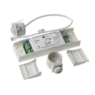 RS PRO PIR Sensor 230V AC, 1.1W Power, Diameter 28mm, Height 30mm, Ceiling Mounting 796-2043