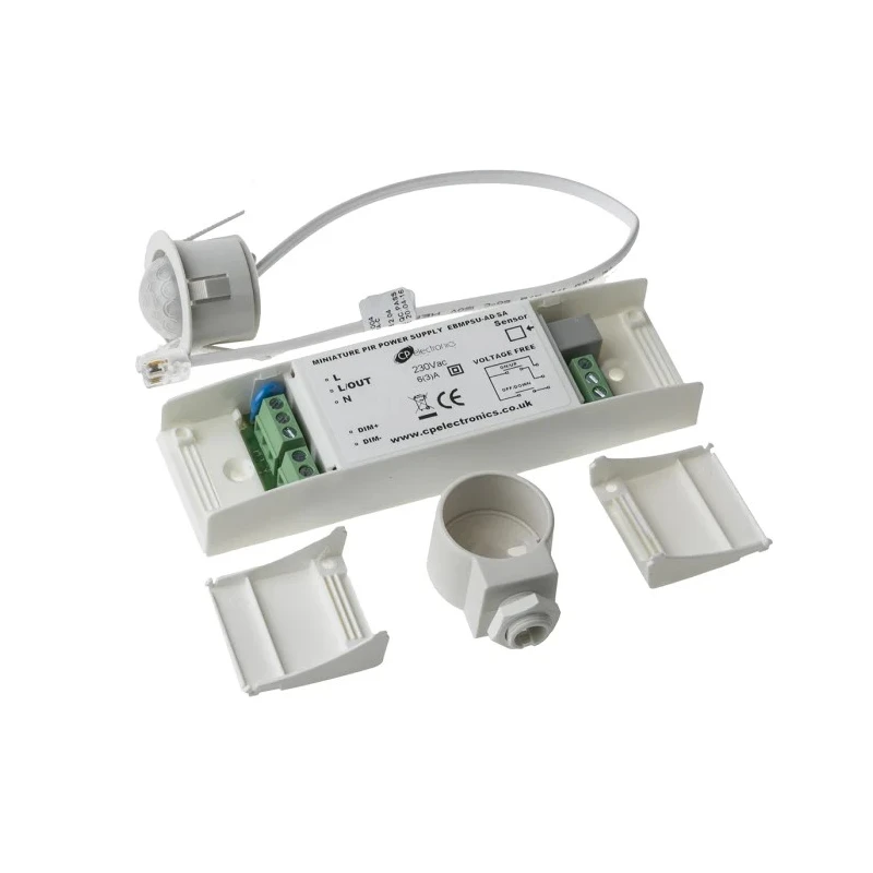 RS PRO PIR Sensor 230V AC, 1.1W Power, Diameter 28mm, Height 30mm, Ceiling Mounting 796-2043