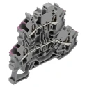 WAGO TOPJOB S 2002 Series Feed Through Terminal Block Grey 2-Level Cage Clamp 500V 24A IECEx/ATEX 2002-2208