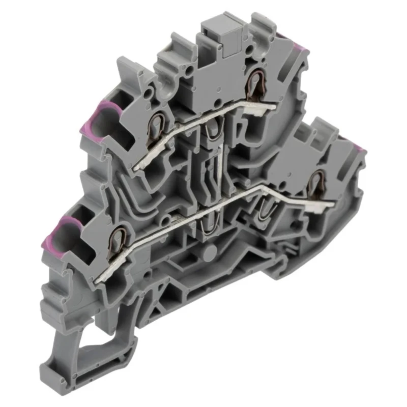 WAGO TOPJOB S 2002 Series Feed Through Terminal Block Grey 2-Level Cage Clamp 500V 24A IECEx/ATEX 2002-2208