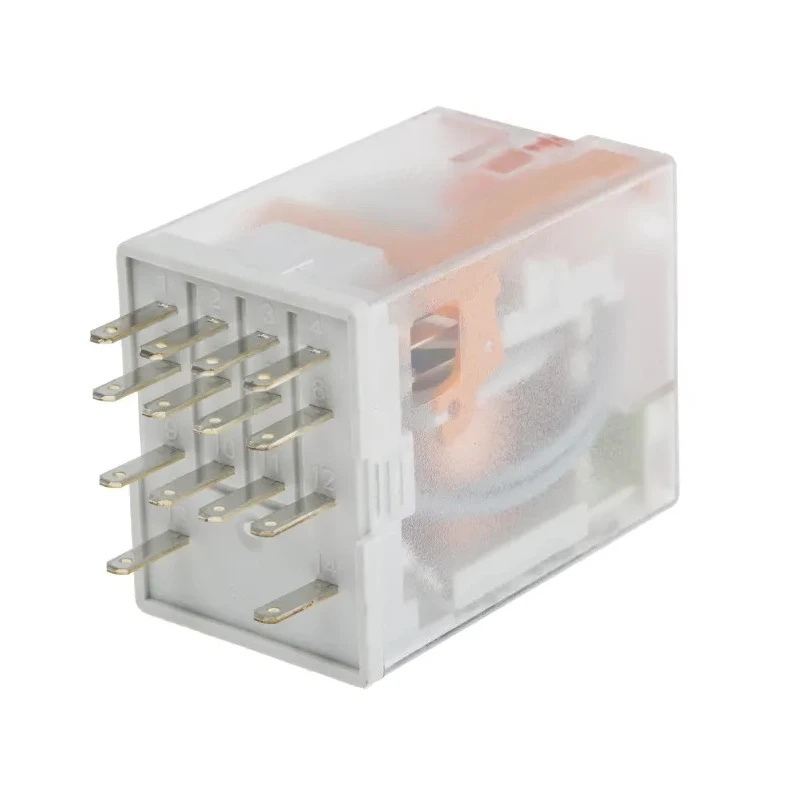 Relpol Power Relay 230V AC Coil, 6A Switching Current, 4PDT, Plug-In Terminal, Silver Alloy Contacts R4N-2014-23-5230-WTL