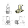 RS PRO Solenoid Valve, 2 Port NC, 230V AC/DC, 3/4 in BSP Thread, 10 bar Pressure 190-4140