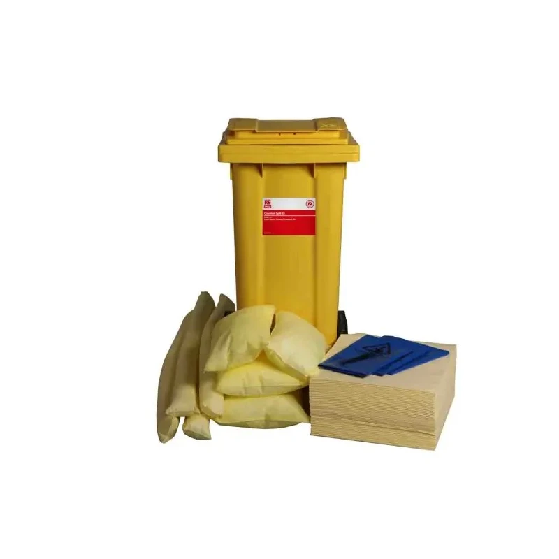 RS PRO Chemical Spill Kit Absorbent Capacity 105L with 4 Hazard Bags, 4 3m Socks, 3 Pillows, 60 Pads 189-0061