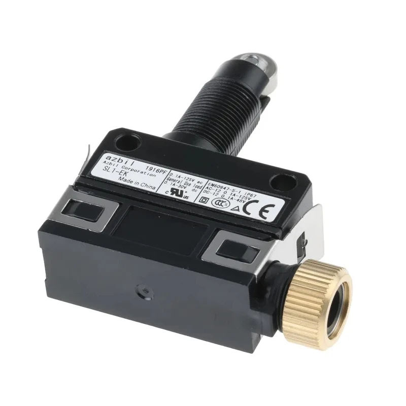 Honeywell Technologies SL1 Series Roller Plunger Limit Switch, SPDT Contact, IP67 Die Cast Zinc Housing, 125V AC SL1-EK