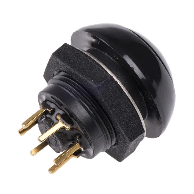 Otto Illuminated Push Button Switch Panel Mount Momentary SPDT Green LED IP68S 28V DC 115V AC LP9-11231G22