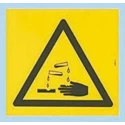 Brady Self-Adhesive Hazard Warning Sign Corrosive Polyethylene Terephthalate 200mm x 200mm PIC 303-TRI 200-B7541 (BRANDED)