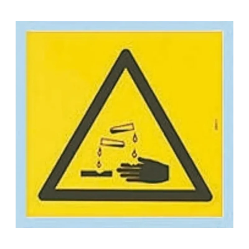 Brady Self-Adhesive Hazard Warning Sign Corrosive Polyethylene Terephthalate 200mm x 200mm PIC 303-TRI 200-B7541 (BRANDED)