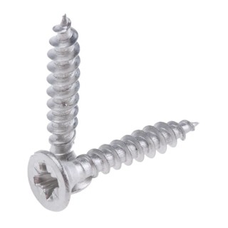 RS PRO Pozidriv Countersunk Stainless Steel Wood Screw 4 mm Thread 25 mm Length 797-6229