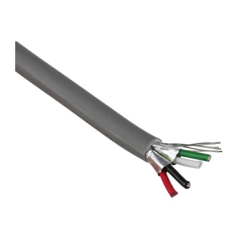 RS PRO Data Cable 2 Pairs 4 Cores 0.76 mm² 100 m Grey Sheath Low Smoke Zero Halogen 812-4753