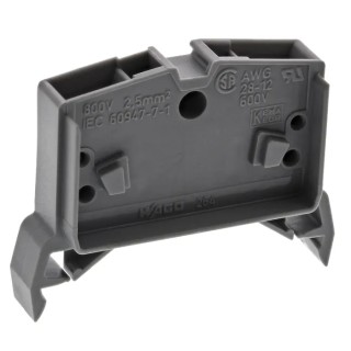 WAGO 264 Series Feed Through Terminal Block Grey 2.5mm² 1-Level Cage Clamp 264-711