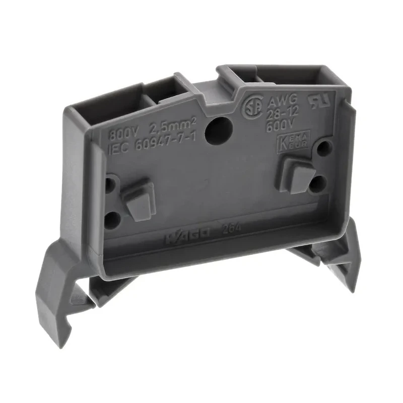 WAGO 264 Series Feed Through Terminal Block Grey 2.5mm² 1-Level Cage Clamp 264-711