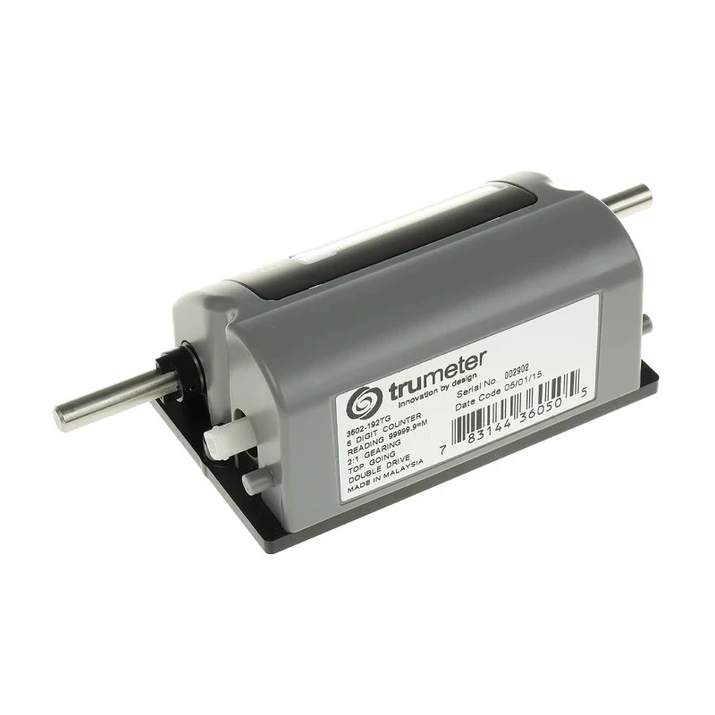 Trumeter Mechanical Counter 6-Digit Display 6.4mm Digit Height Manual Reset 3602-192TG