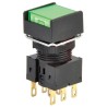 Omron Illuminated Alternate Momentary Push Button Switch Panel Mount 16 mm Cutout DPDT IP65 30 V dc 250 V ac A165L-AGM-24D-2
