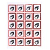 RS PRO White, Red, Black Gloss Polymeric Vinyl Safety Label Flammable Text 40 mm x 40 mm 818-7714