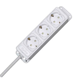 Kopp 1 m 3 Socket Extension Socket 16A 250V with Surge Protection Model 127002013