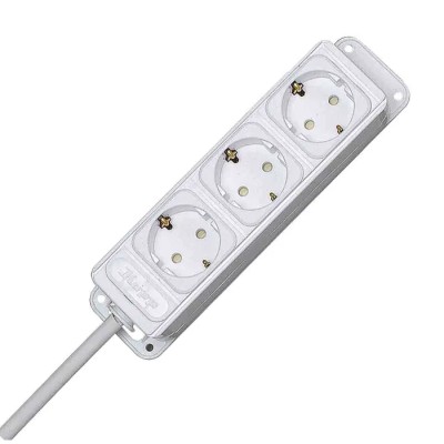 Kopp 1 m 3 Socket Extension Socket 16A 250V with Surge Protection Model 127002013