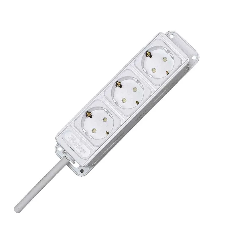 Kopp 1 m 3 Socket Extension Socket 16A 250V with Surge Protection Model 127002013