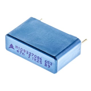 TDK Film Capacitor 47 nF 500V AC 1.25 kV DC Through Hole, 2 Pins, High Pulse Strength B32653A7473J000