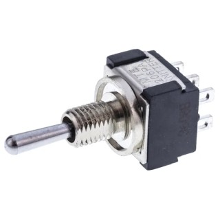 KNITTER-SWITCH Panel Mount Toggle Switch DPDT On-On-On 250 V AC Chrome Plated Actuator MTE 206 PA