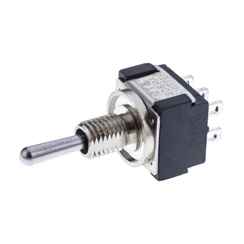 KNITTER-SWITCH Panel Mount Toggle Switch DPDT On-On-On 250 V AC Chrome Plated Actuator MTE 206 PA