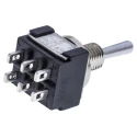 KNITTER-SWITCH Panel Mount Toggle Switch DPDT On-On-On 250 V AC Chrome Plated Actuator MTE 206 PA