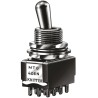 KNITTER-SWITCH Toggle Switch Panel Mount On-Off-On 4PDT Solder Terminal 250V AC MTG 406 P