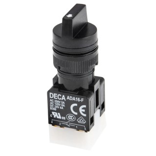 RS PRO Illuminated Rotary Selector Switch IP65 3 Positions 1 NO/1 NC Solder Terminal 820-0472
