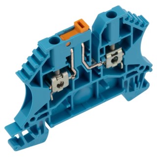 Weidmüller Test Disconnect Terminal Block Blue 2.5mm² 1-Level Screw Terminal, 24A 500V IEC 60947-7-1 8731640000