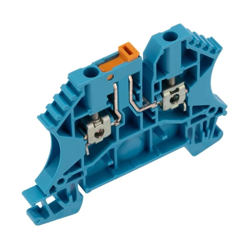Weidmüller Test Disconnect Terminal Block Blue 2.5mm² 1-Level Screw Terminal, 24A 500V IEC 60947-7-1 8731640000
