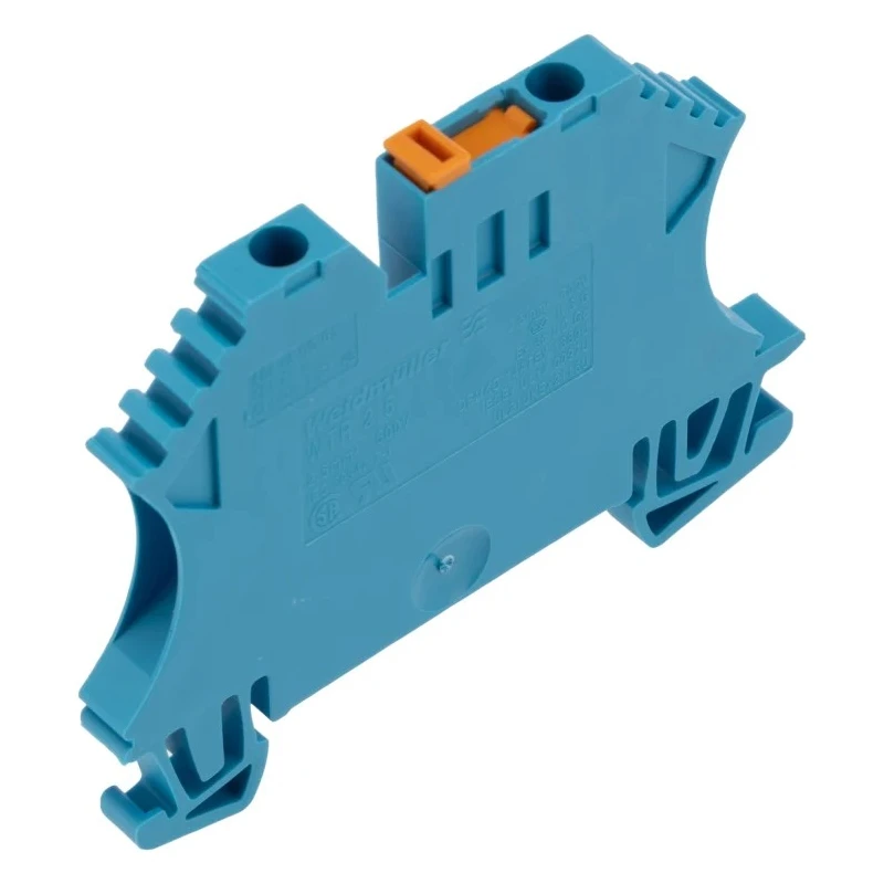Weidmüller Test Disconnect Terminal Block Blue 2.5mm² 1-Level Screw Terminal, 24A 500V IEC 60947-7-1 8731640000