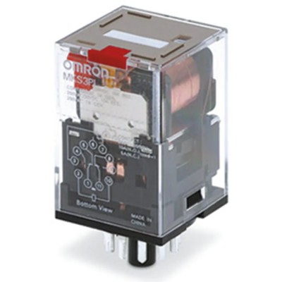Omron Power Relay 48V dc Coil 10A Switching Current DPDT Plug-In MKS2PI 48VDC