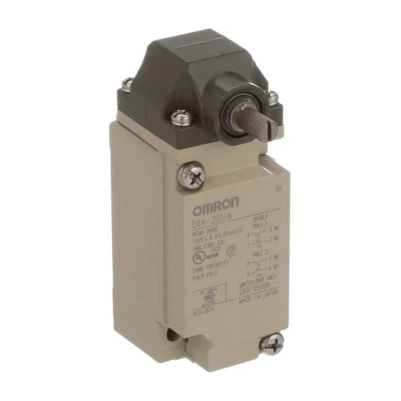 Omron D4A-N Series Roller Lever Limit Switch DPDT IP67 600V 10A D4A-2501N