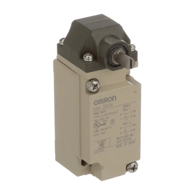 Omron D4A-N Series Roller Lever Limit Switch DPDT IP67 600V 10A D4A-2501N