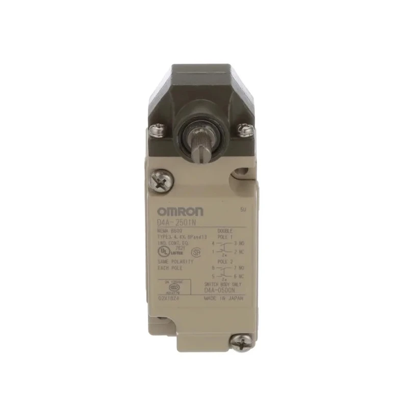 Omron D4A-N Series Roller Lever Limit Switch DPDT IP67 600V 10A D4A-2501N