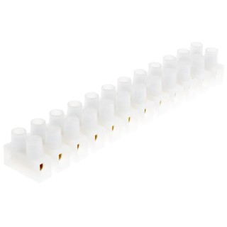 RS PRO Non-Fused Terminal Block 12-Way 7AWG Wire 61A Screw Connection 400V Natural Polyamide 813-3136