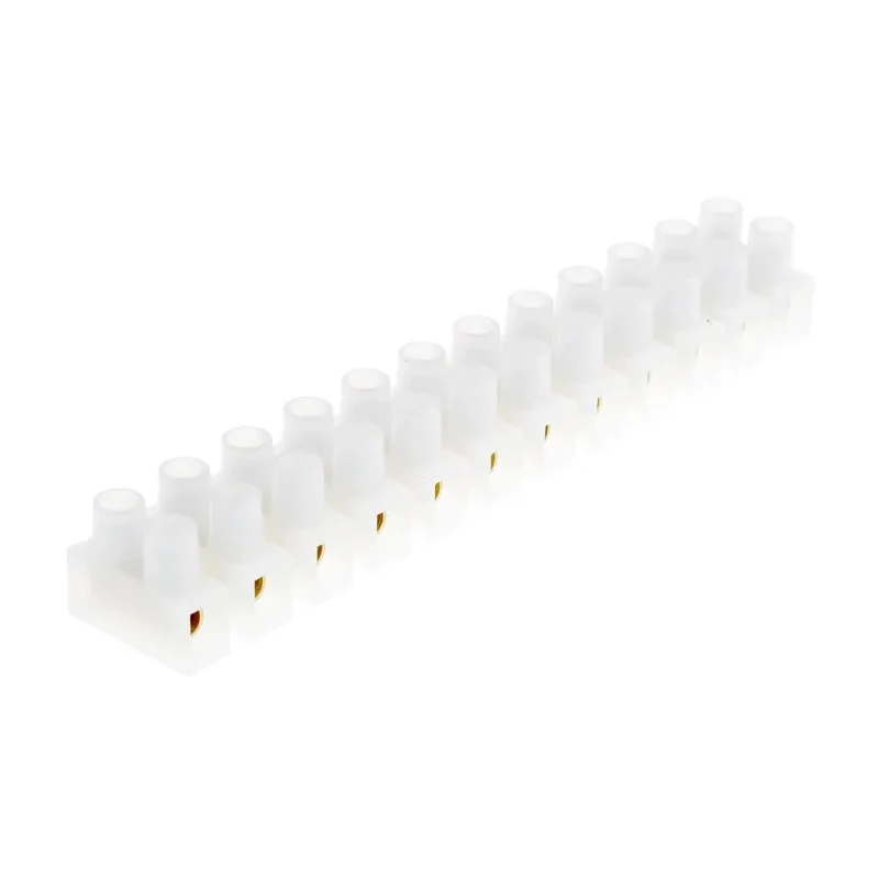 RS PRO Non-Fused Terminal Block 12-Way 7AWG Wire 61A Screw Connection 400V Natural Polyamide 813-3136