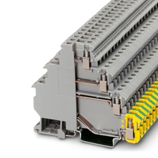 Phoenix Contact VIOK 1.5-3D/PE Series Terminal Block Grey 1.5mm² 4-Level Screw Termination 2718206