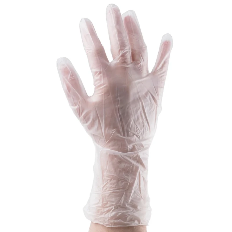 RS PRO Clear Vinyl Disposable Gloves 100 Pcs, Powder-Free, Ambidextrous, Anti-Static, 300mm Length 829-5152