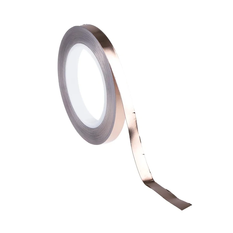 Hi-Bond Conductive Metallic Copper Foil Tape 12mm x 33m Acrylic Adhesive, 130°C Max HB 720A 12mm x 33m