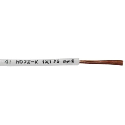 RS PRO 2491B Series White 0.75 mm² Hook Up Wire, 22 AWG, 22 x 1.0 mm Strands, 100 m Length, Ethylene Propylene 836-0789